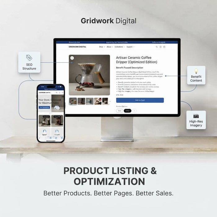 Shopify Product Listing & Optimization Service | Gridwork